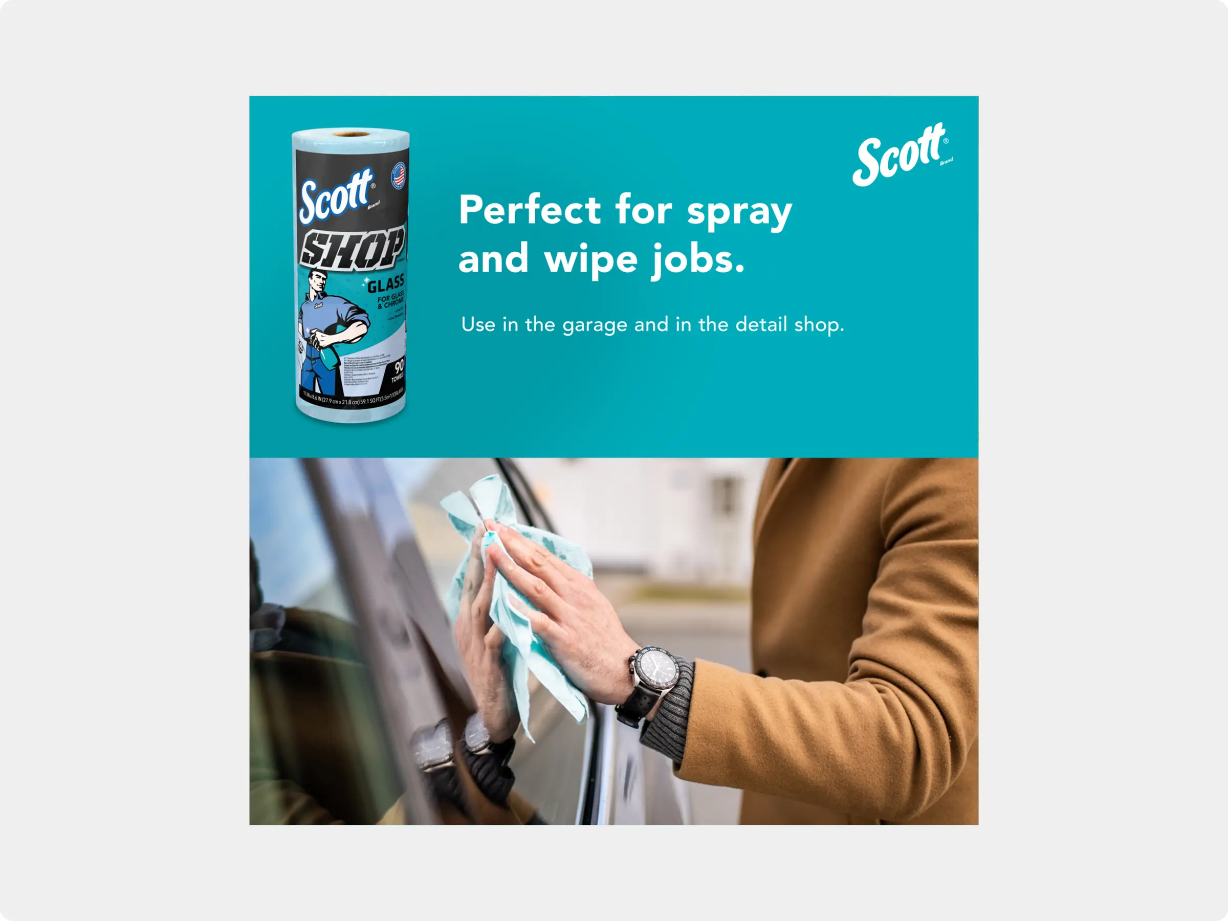 Perfect for spray and wipe jobs