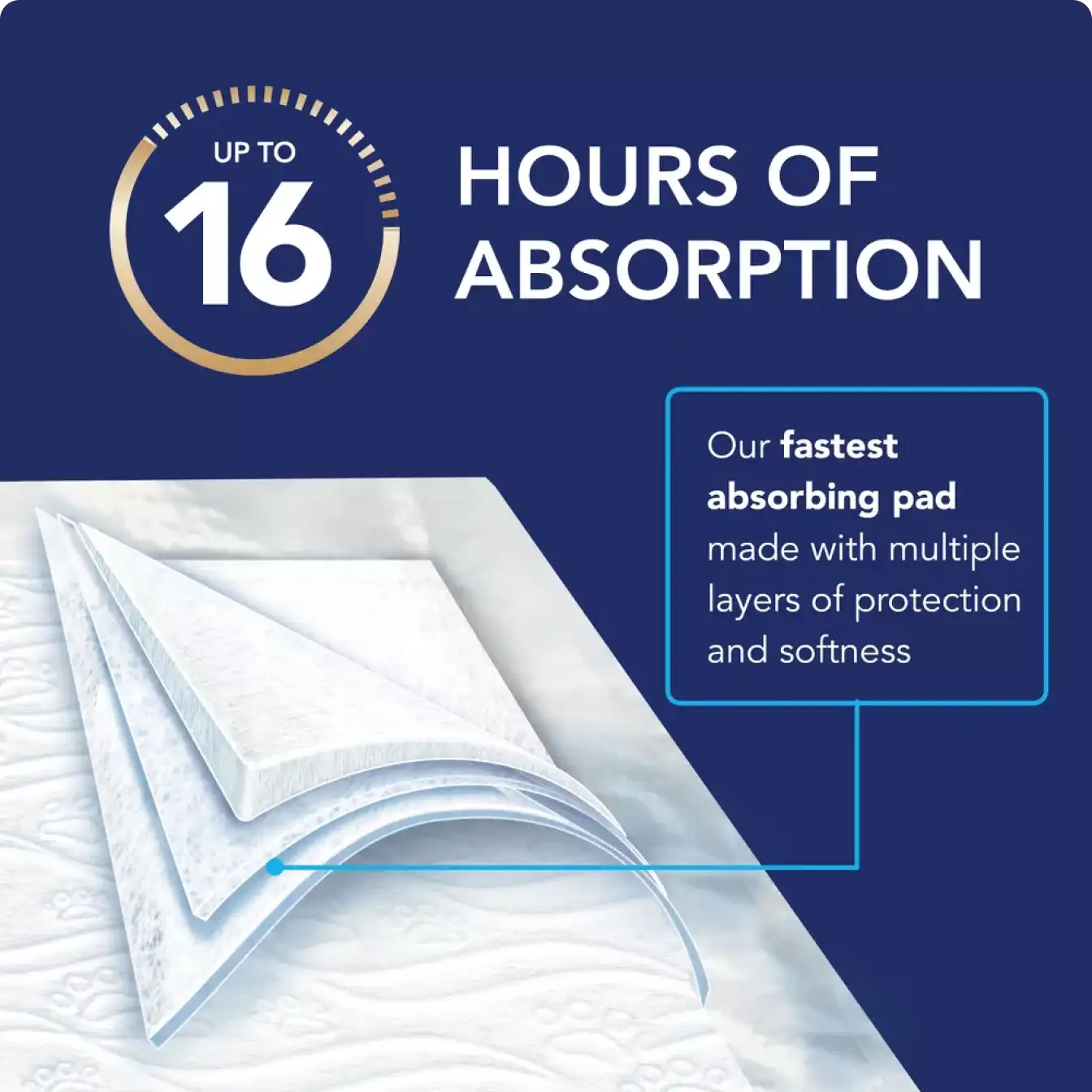 Scott Pet Guard Advanced Dog Pads has up to 16 hours of absorption