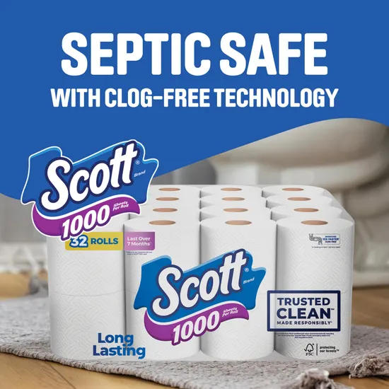 Scott® 1000 is Septic Safe Toilet Paper