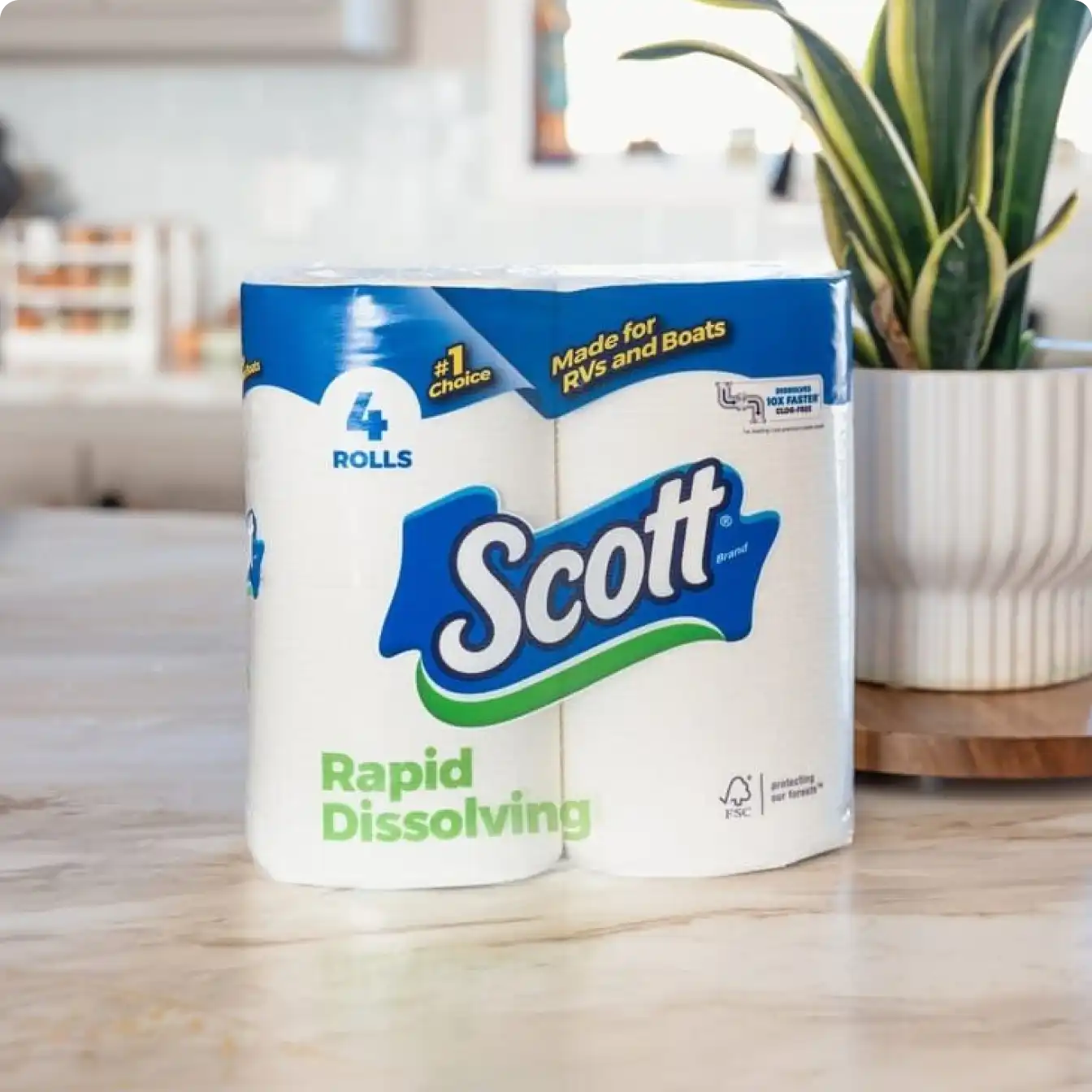 Scott® Rapid-Dissolving on kitchen table
