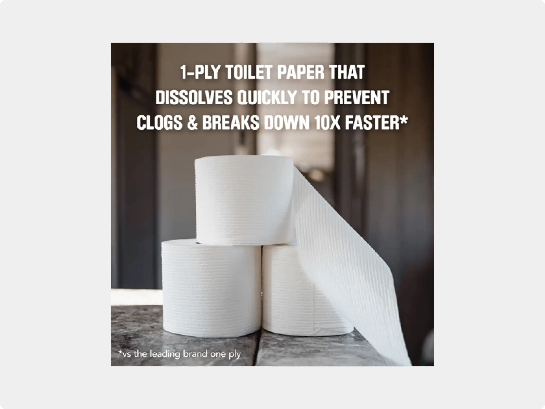 Scott® Rapid-Dissolving dissolves quickly  