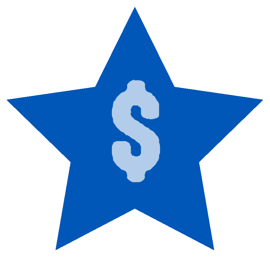 Dollar sign in sky color