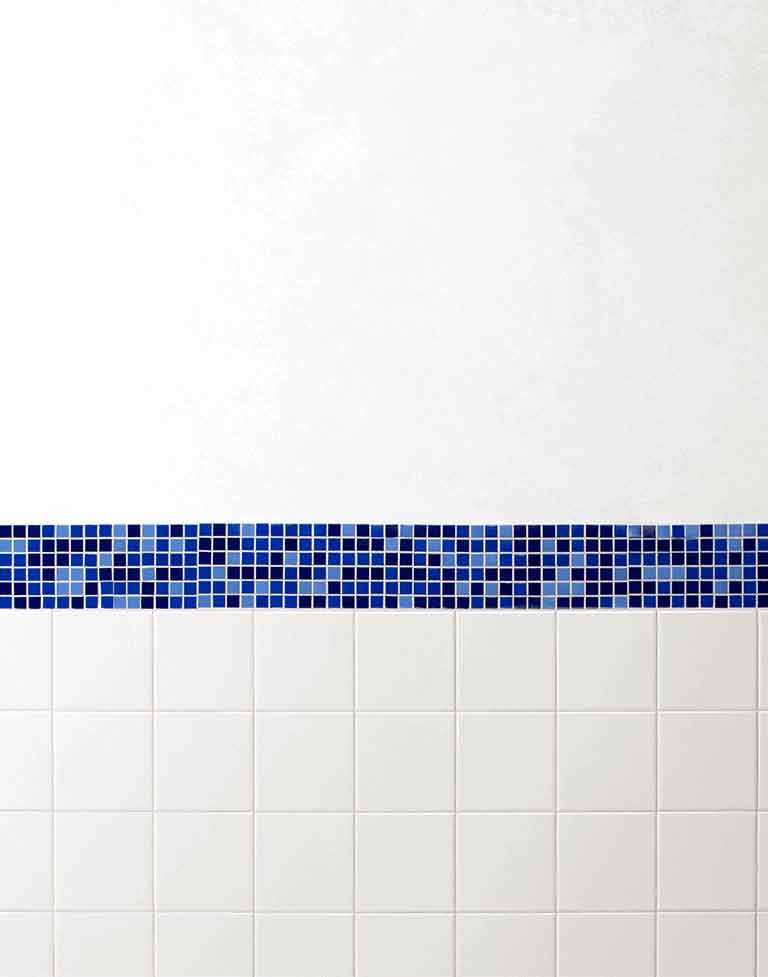 Blue bathroom tile