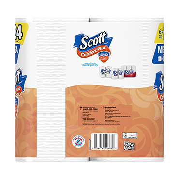 Scott® ComfortPlus™ Toilet Paper package back