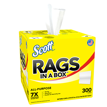 Rags In A Box - White Shop Towels | Scott®