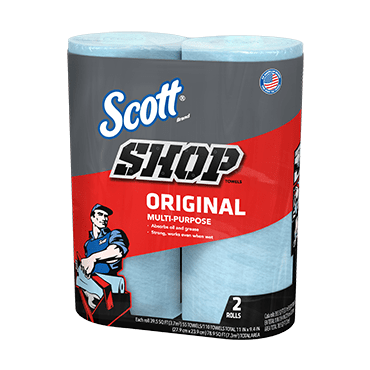 Scott Shop Original 55 Towels  x 1 Roll Heavy Duty Kitchen Auto Cleaning Cloths 