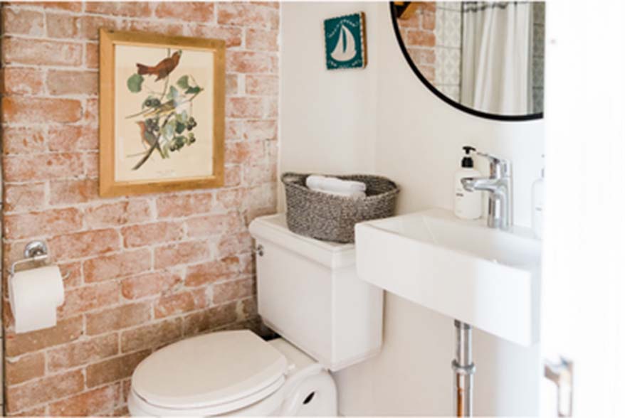Picture of bathroom with toilet and sink